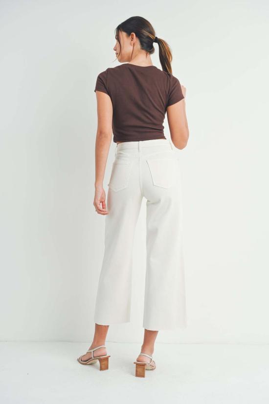  저스트 블랙 데님 스트레이트 팬츠 BP460J CREAM - JUST BLACK DENIM