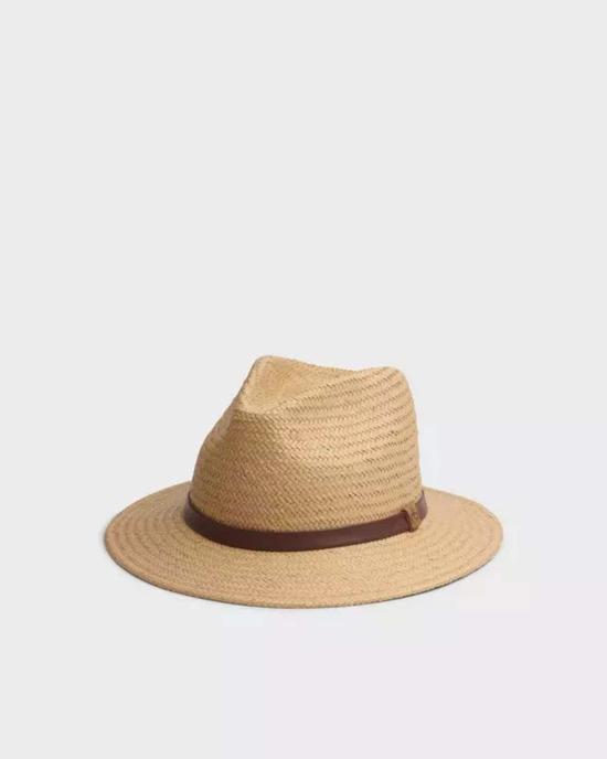  랙앤본 버킷햇 Rag & Bone 휴대용 스트로 페도라 라이트 브라운 - RAG & BONE