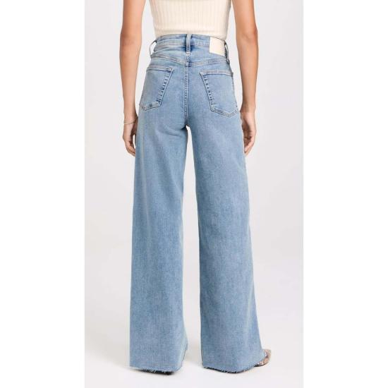  랙앤본 데님 팬츠 Rag & Bone 여성용 Flexi Sofie 하이 라이즈 풀 렝스 와이드 진 Whitney - RAG & BONE