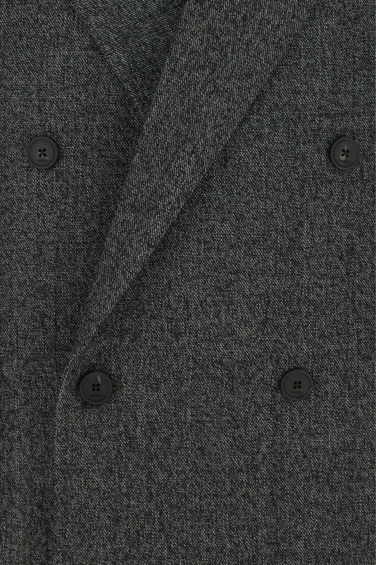  구찌 수트 자켓 멜란지 차콜 울 블레이저 블랙/화이트 - GUCCI