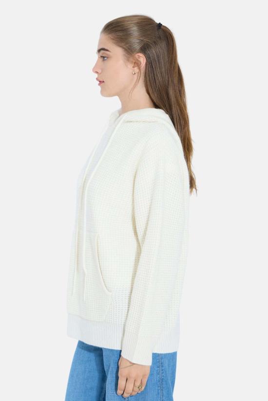  블루&크림 후드 티셔츠 M25 201 WHITE - BLUE&CREAM