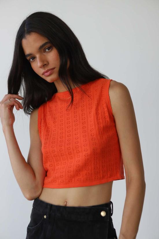  칼라한 니트웨어 민소매 티셔츠 네리사 포인텔 탱크탑 - CALLAHAN KNITWEAR