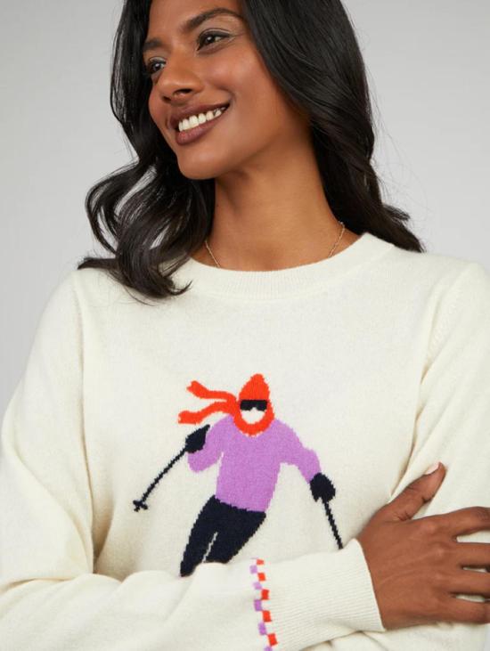 Cocoa Cashmere 스웨터 코코아 캐시미어 스키어  오프 화이트
