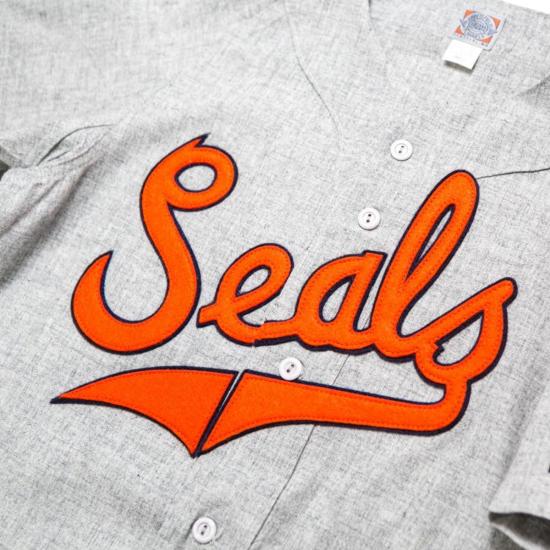  Ebbets Field Flannels 셔츠 에베츠 필드 플래널스 샌프란시스코 실스 1938년 원정 유니폼 헤더 그레이 - OTHER BRANDS