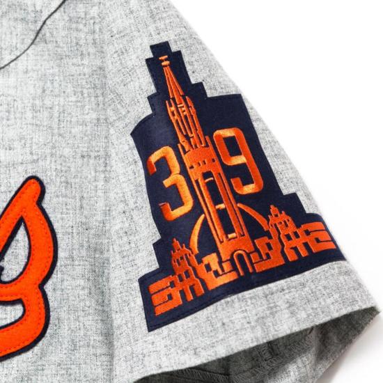  Ebbets Field Flannels 셔츠 에베츠 필드 플래널스 샌프란시스코 실스 1938년 원정 유니폼 헤더 그레이 - OTHER BRANDS