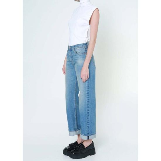  노엔드 데님 데님 팬츠 셀마 루즈 스트레이트: 필라델피아 워시 진 - NOEND DENIM