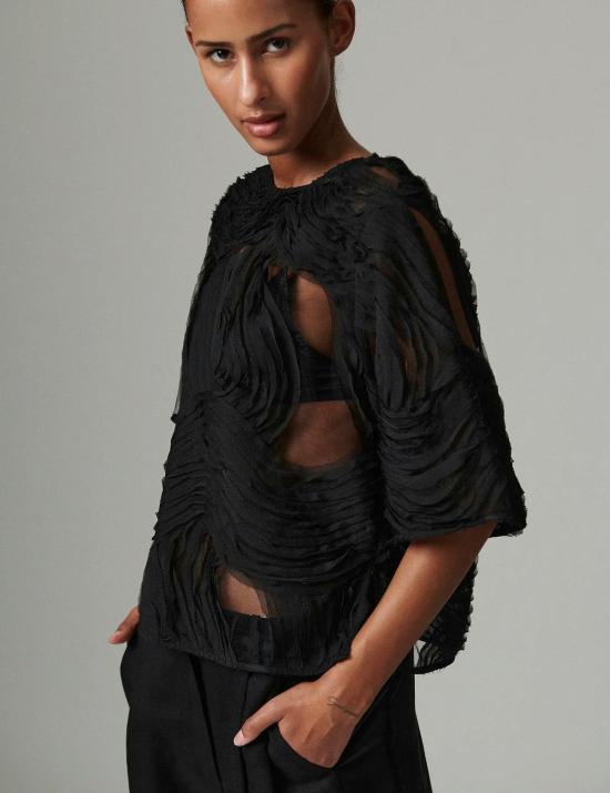  Day Birger et Mikkelsen 블라우스 Day Birger Et Mikkelsen 타티아나 크로셰 레이스 탑 블랙 - OTHER BRANDS