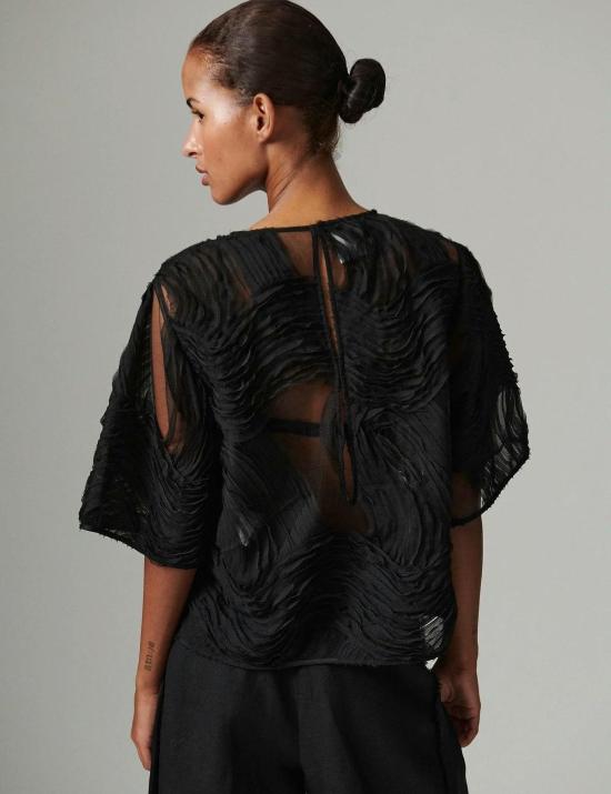  Day Birger et Mikkelsen 블라우스 Day Birger Et Mikkelsen 타티아나 크로셰 레이스 탑 블랙 - OTHER BRANDS