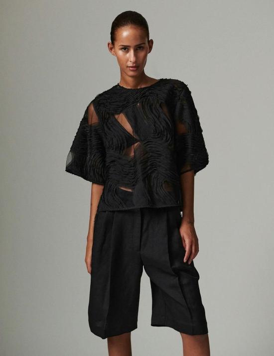  Day Birger et Mikkelsen 블라우스 Day Birger Et Mikkelsen 타티아나 크로셰 레이스 탑 블랙 - OTHER BRANDS