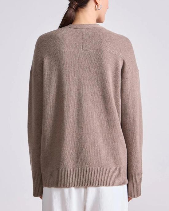  어피스 어파트 가디건 Apiece Apart Ana Wrap Cardigan Walnut - APIECE APART