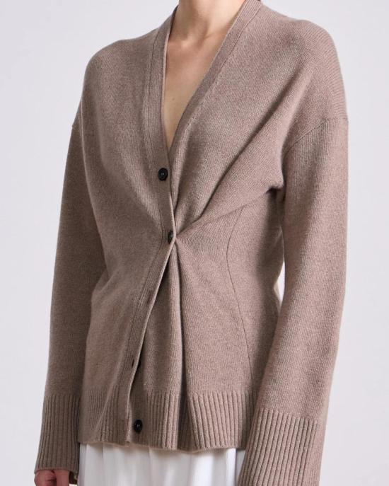  어피스 어파트 가디건 Apiece Apart Ana Wrap Cardigan Walnut - APIECE APART