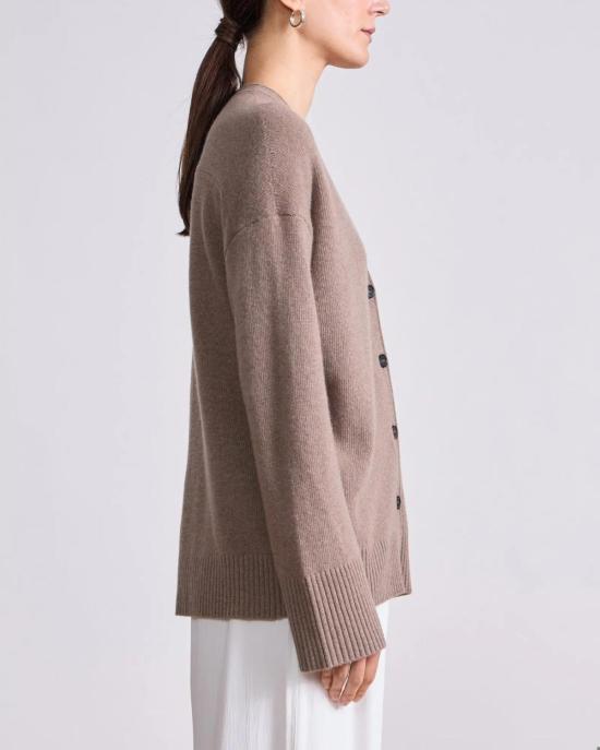  어피스 어파트 가디건 Apiece Apart Ana Wrap Cardigan Walnut - APIECE APART