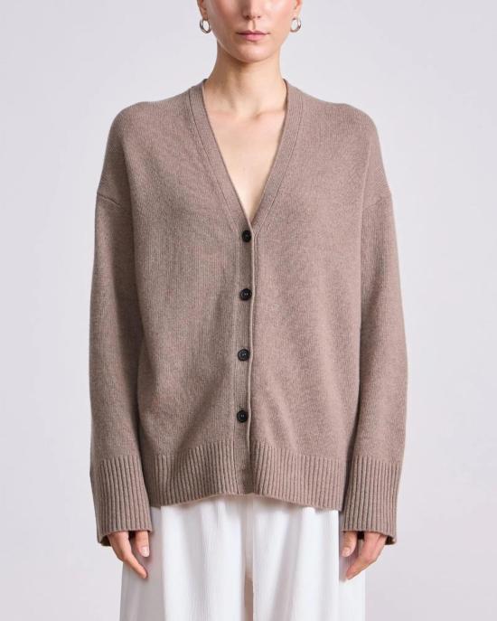  어피스 어파트 가디건 Apiece Apart Ana Wrap Cardigan Walnut - APIECE APART
