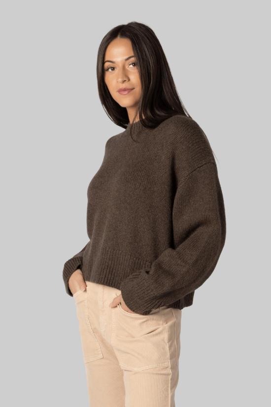  닐리로탄 스웨터 닐리 로탄 아니사  레드우드 멜란지