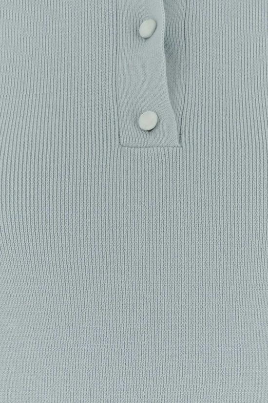  질샌더 폴로 티셔츠 질 샌더 파스텔 라이트 블루 울 폴로 셔츠 라나 버진 스카이 - JIL SANDER