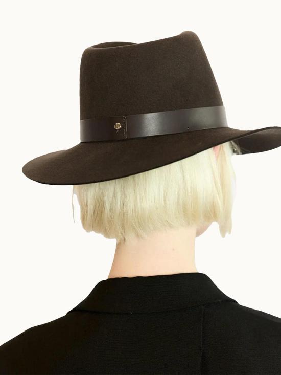  자네사레온 모자 Janessa Leone Ross Hat 초콜릿 - JANESSA LEONE