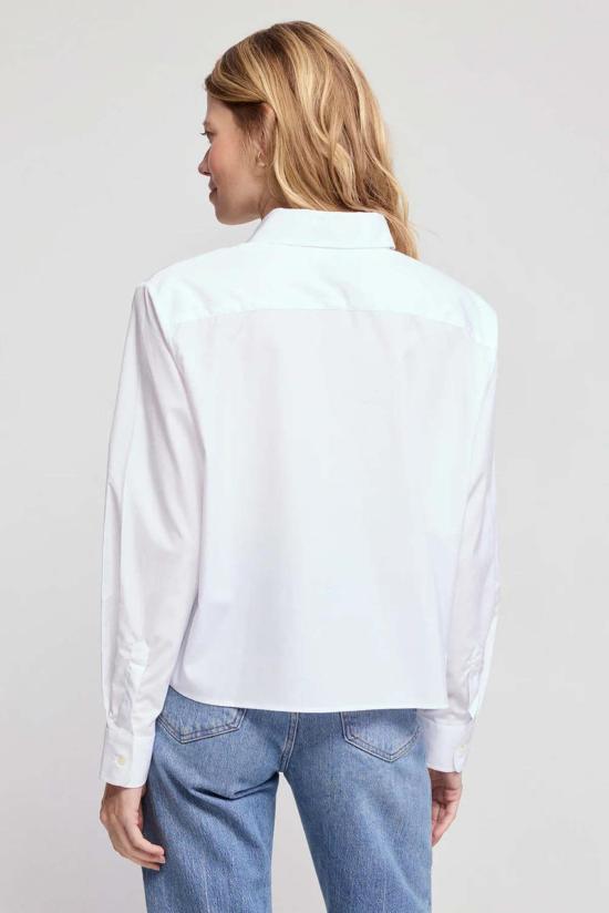  더 셔츠 셔츠 셔츠 긴팔 박시 크롭 - THE SHIRT