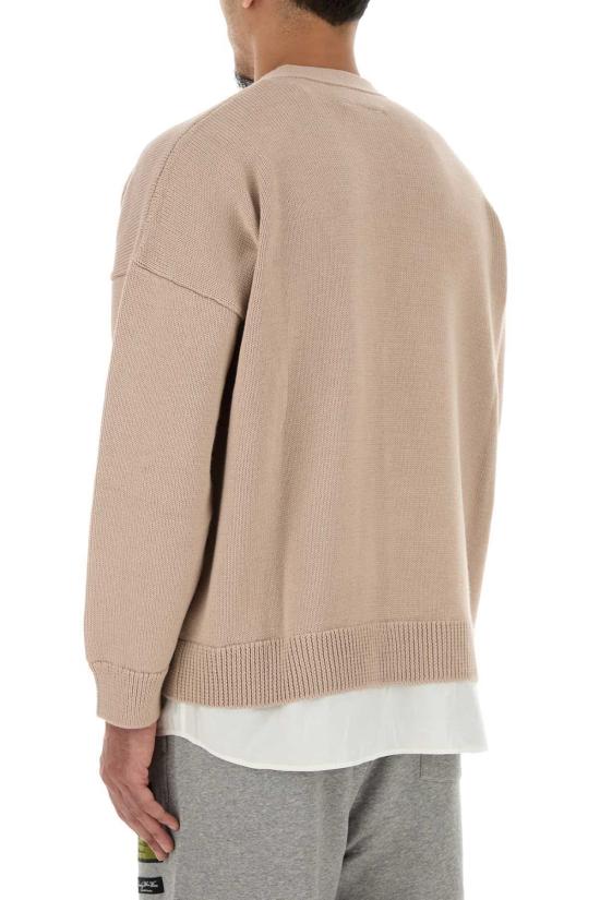  MM6 메종마르지엘라 가디건 Mm6 메종 마르지엘라 울 앤 아크릴  샌드 - MM6 MAISON MARGIELA