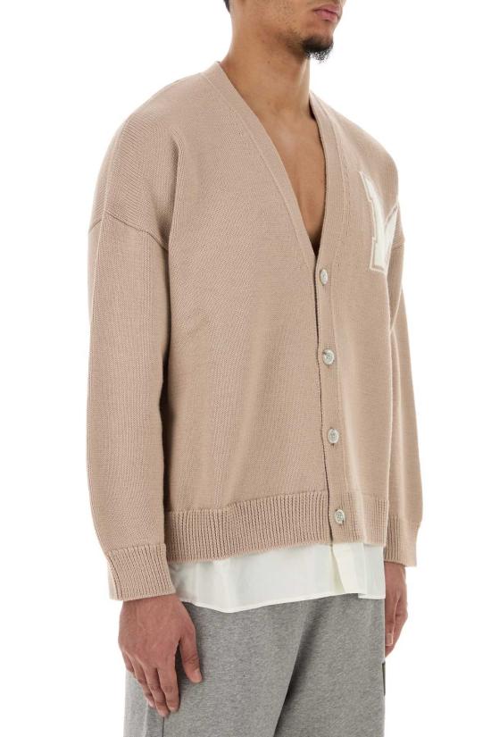  MM6 메종마르지엘라 가디건 Mm6 메종 마르지엘라 울 앤 아크릴  샌드 - MM6 MAISON MARGIELA