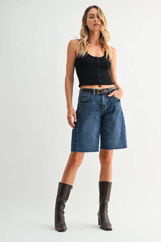  저스트 블랙 데님 데님 숏팬츠 BH522J BLUE - JUST BLACK DENIM