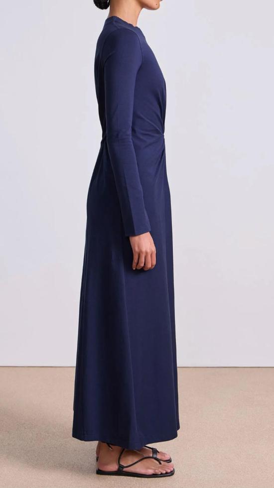  어피스 어파트 롱 원피스 Apiece Apart Long Sleeve Volta Navy - APIECE APART