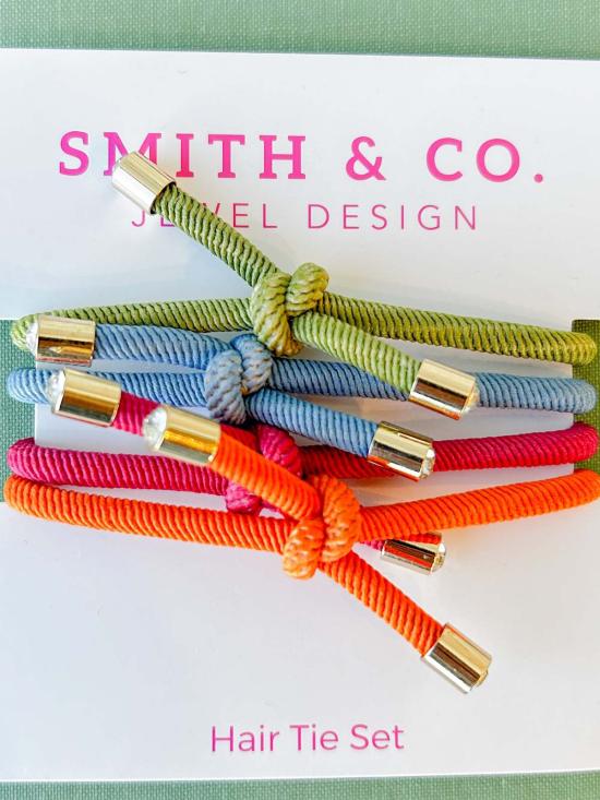  스미스 앤 코 디자인 헤어 액세서리 스미스앤코 디자인 오리지널 헤어 타이 세트 골든 아워 - SMITH AND CO. DESIGN