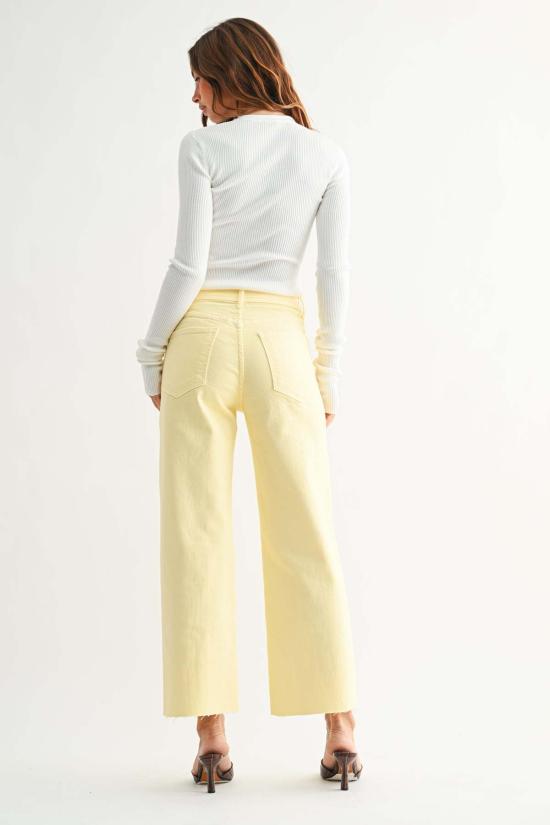  저스트 블랙 데님 스트레이트 팬츠 BP353J CREAM - JUST BLACK DENIM
