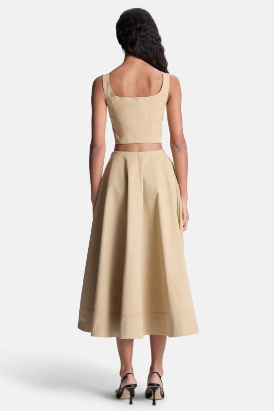  에이엘씨 롱 스커트 3SKRT00664DEBE DESERT BEIGE - A.L.C.