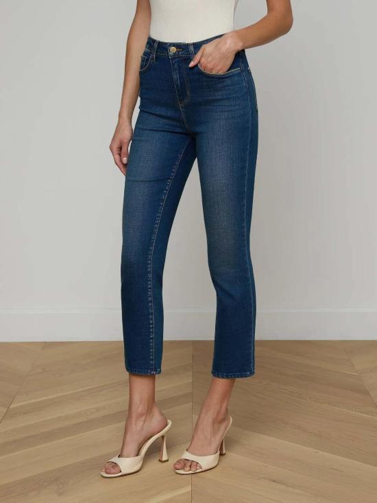 라장스 데님 팬츠 셀레스티아 울트라 하이라이즈 슬림 팬츠 - L'AGENCE