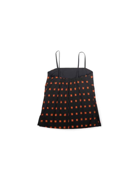  론 민소매 티셔츠 Lwn Neri 슬립 탑 Flame Pixel Handloom Ikat - LWN