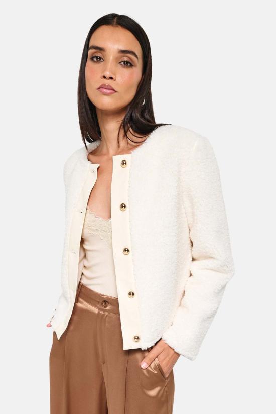 카미 뉴욕 봄버 자켓 Cami Nyc Pavan 셰르파 재킷 Ecru - CAMI NYC