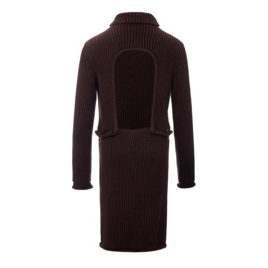  보테가베네타 미디 원피스 보테가 베네타 캐주얼 드레스 브라운 - BOTTEGA VENETA