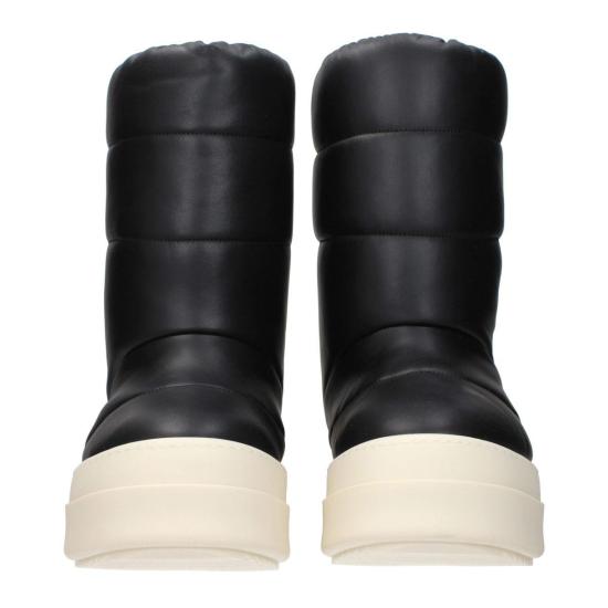  릭 오웬스 부츠 가죽 앵클  블랙 - RICK OWENS