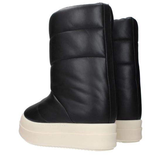  릭 오웬스 부츠 가죽 앵클  블랙 - RICK OWENS