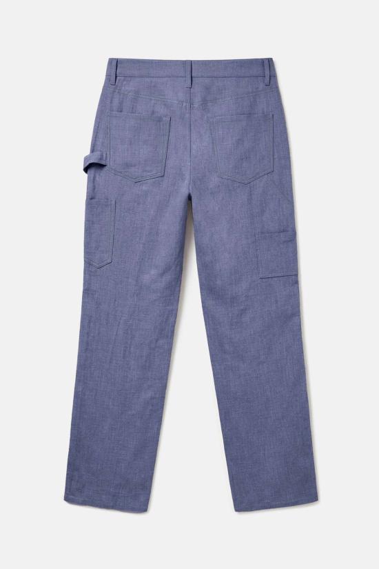  블루&크림 스트레이트 팬츠 WVBC23B55 STEEL BLUE - BLUE&CREAM