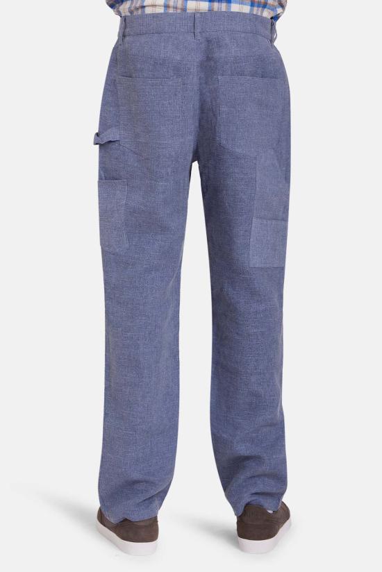  블루&크림 스트레이트 팬츠 WVBC23B55 STEEL BLUE - BLUE&CREAM
