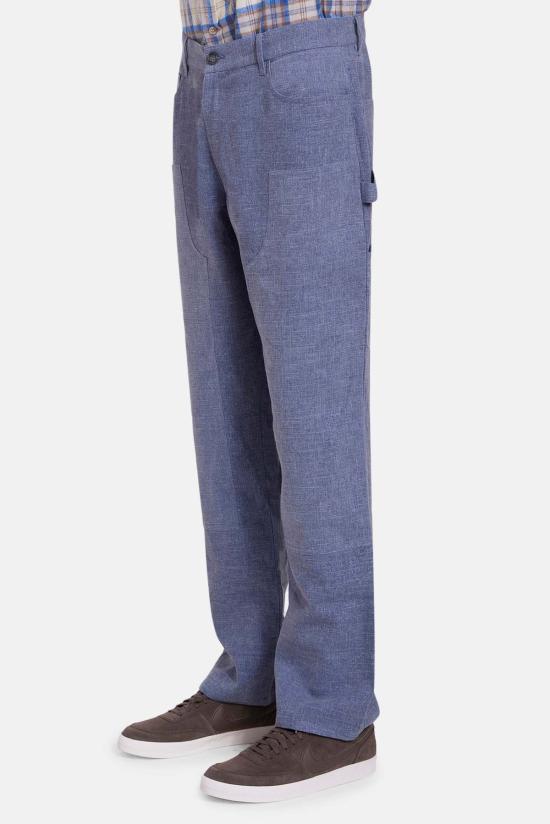  블루&크림 스트레이트 팬츠 WVBC23B55 STEEL BLUE - BLUE&CREAM