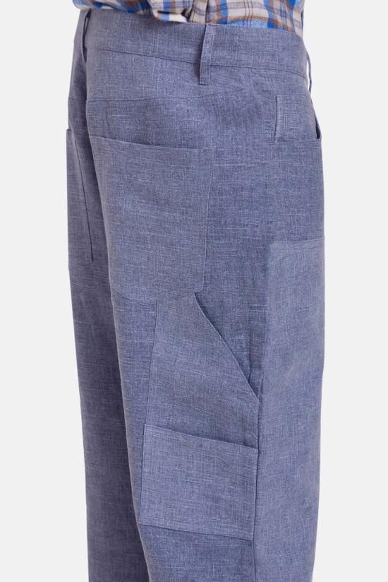  블루&크림 스트레이트 팬츠 WVBC23B55 STEEL BLUE - BLUE&CREAM