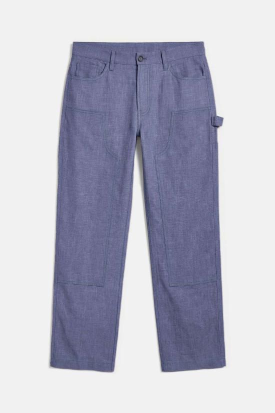 블루&크림 스트레이트 팬츠 WVBC23B55 STEEL BLUE