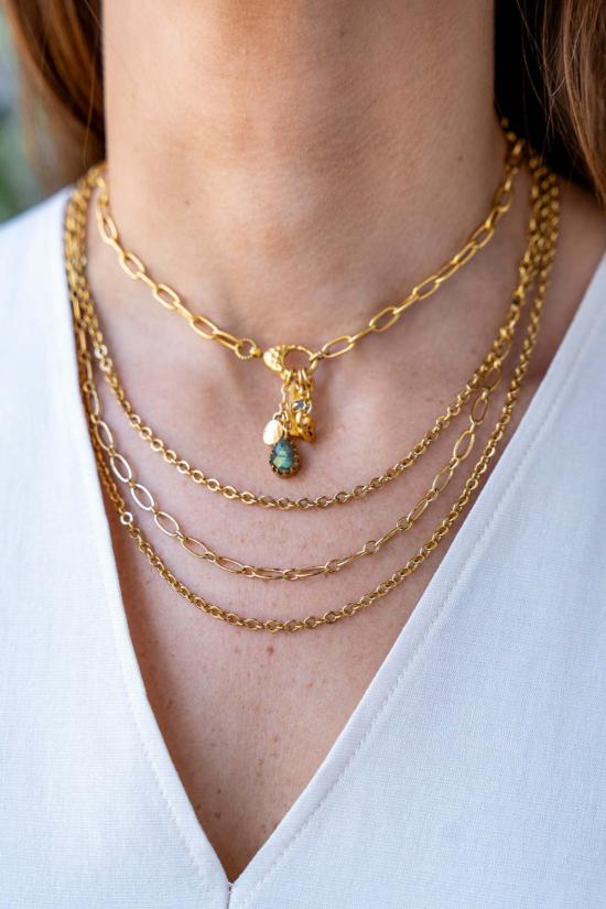  로니 폴 주얼리 목걸이/팬던트 섬세한 세 줄 목걸이 골드 - LONI PAUL JEWELRY