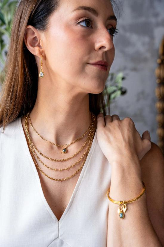  로니 폴 주얼리 목걸이/팬던트 섬세한 세 줄 목걸이 골드 - LONI PAUL JEWELRY