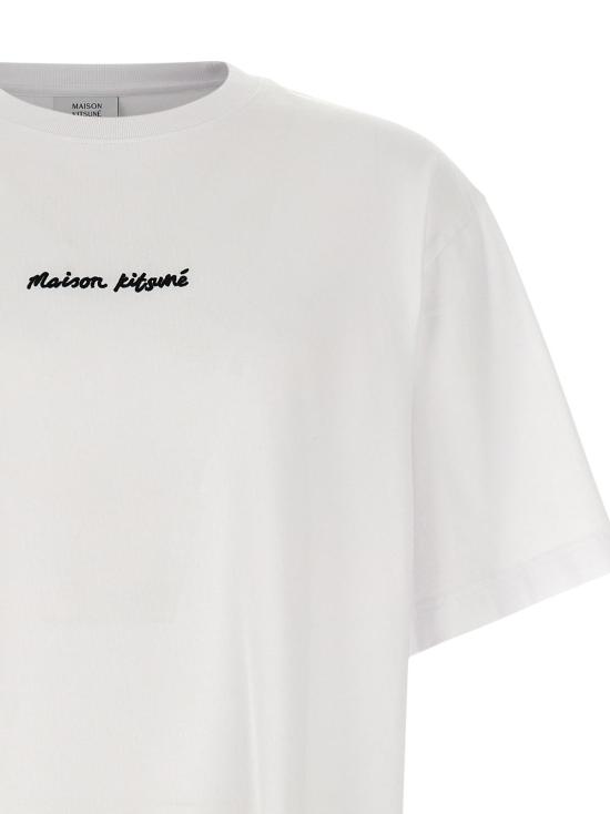  메종키츠네 반팔 티셔츠 메종 키츠네 코튼 티셔츠 화이트 - MAISON KITSUNE