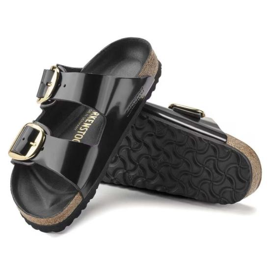  버켄스탁 샌들 애리조나 빅 버클 하이 샤인 내로우 - BIRKENSTOCK