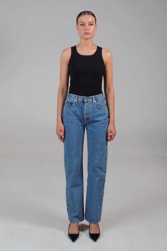  ÉTICA Denim 데님 팬츠 Ética Denim 레이아 울트라 하이 스트레이트 블루스톤 - OTHER BRANDS