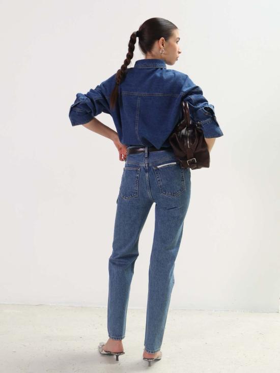 ÉTICA Denim 데님 팬츠 Ética Denim 레이아 울트라 하이 스트레이트 블루스톤 - OTHER BRANDS