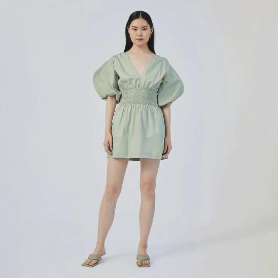  수보 숏 원피스 수부 시아 미니 드레스 세이지