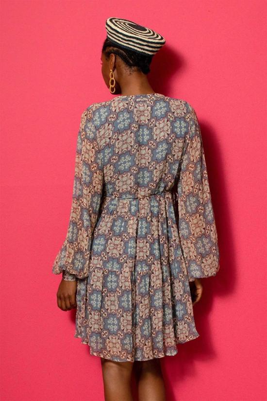  캐롤리나 케이 숏 원피스 Carolina K Josefina Short Dress Algarve Blue - CAROLINA K