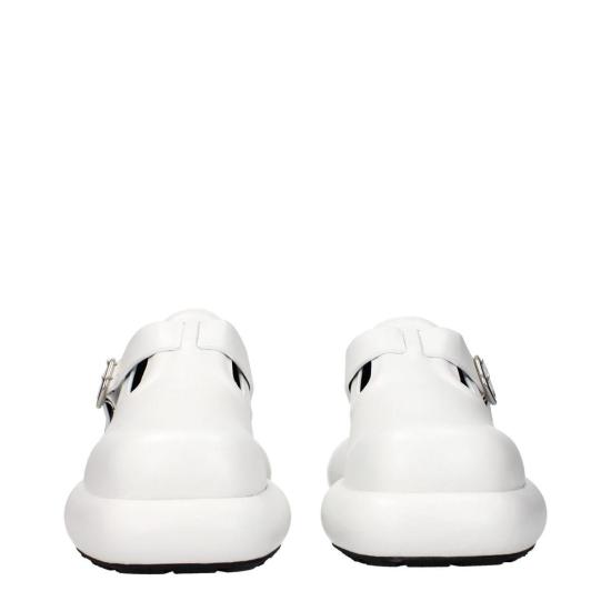  질샌더 로퍼 질 샌더 가죽 슬립온  화이트 - JIL SANDER