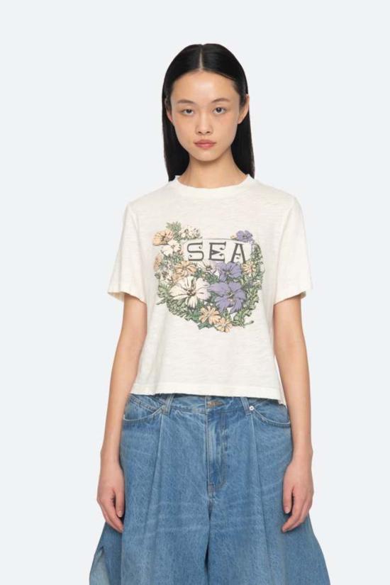  씨뉴욕 반팔 티셔츠 씨 니 커런트 티 에크루