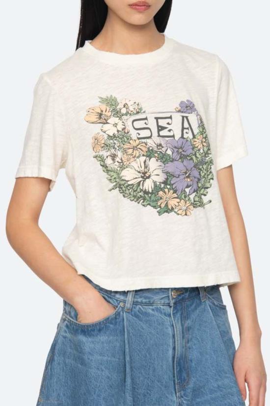  씨뉴욕 반팔 티셔츠 씨 니 커런트 티 에크루 - SEA NY